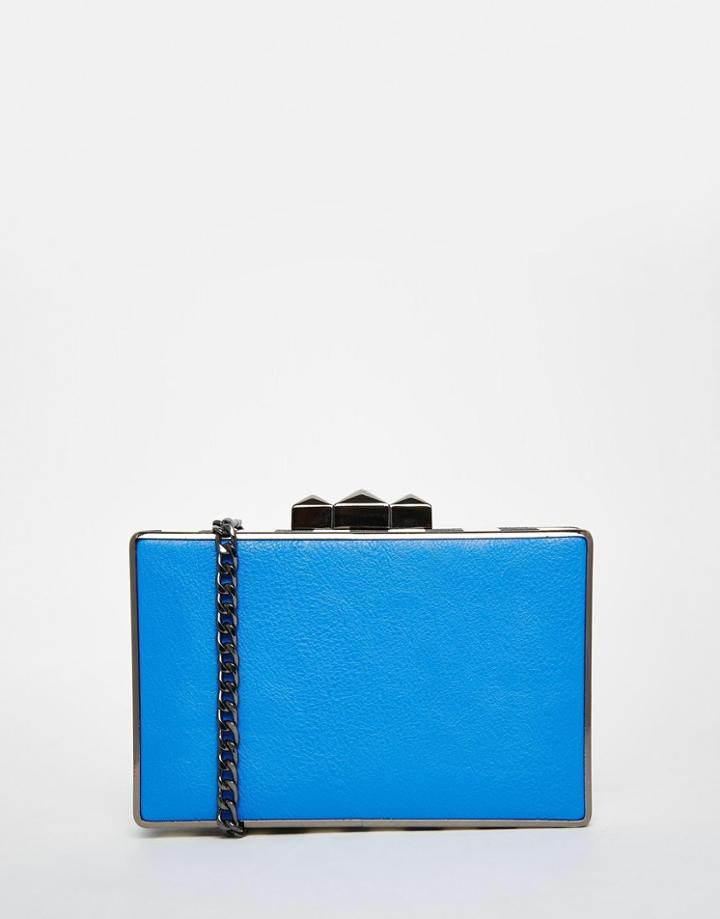 Claudia Canova Box Clutch Bag - Blue