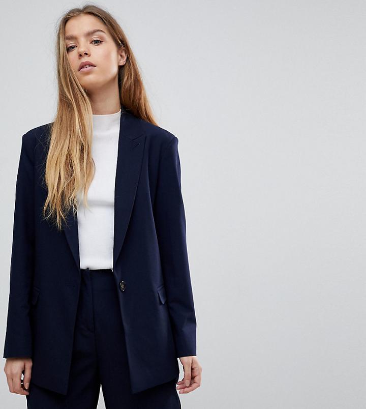 Asos Petite Mix & Match Boyfriend Blazer - Navy