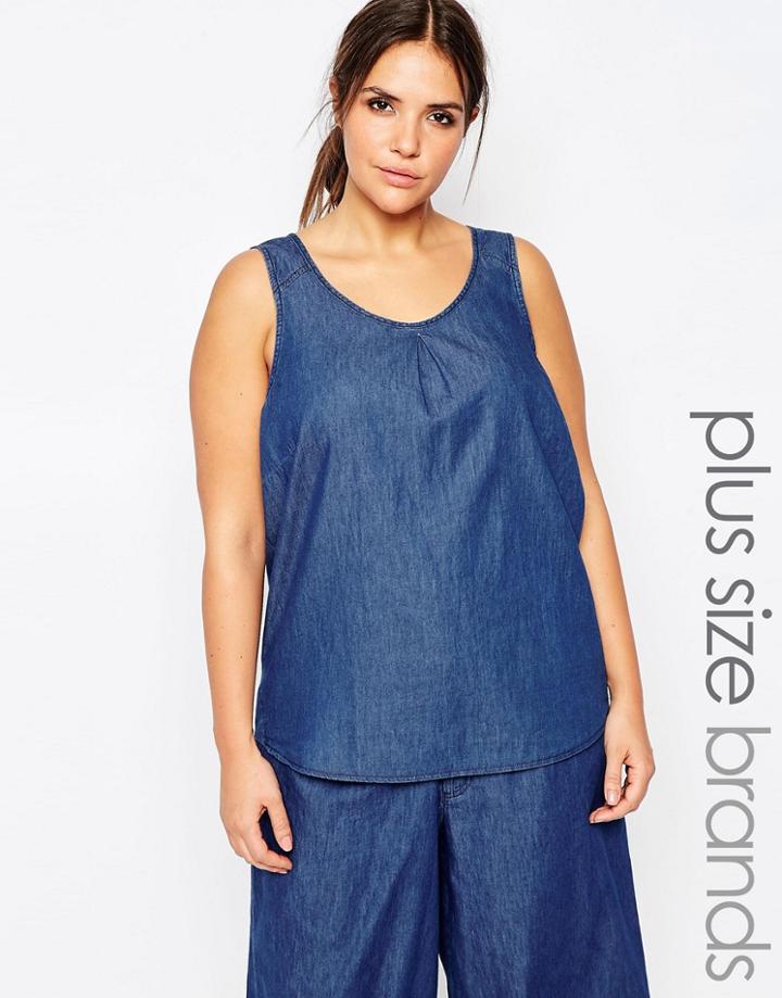 Junarose Sleeveless Denim Top - Blue
