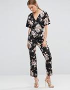 Uttam Boutique Floral Jumpsuit - Black