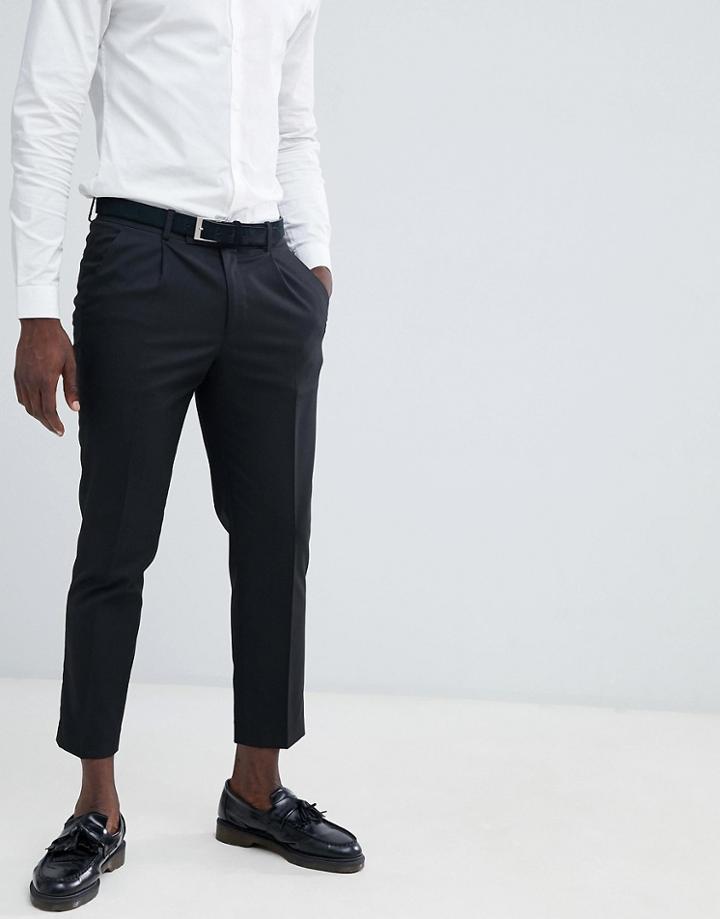 Asos Design Cigarette Suit Pants In Black - Black