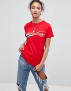 Asos T-shirt With Revolutionary Print - Red