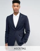 Ted Baker Tall Blazer In Texture - Navy