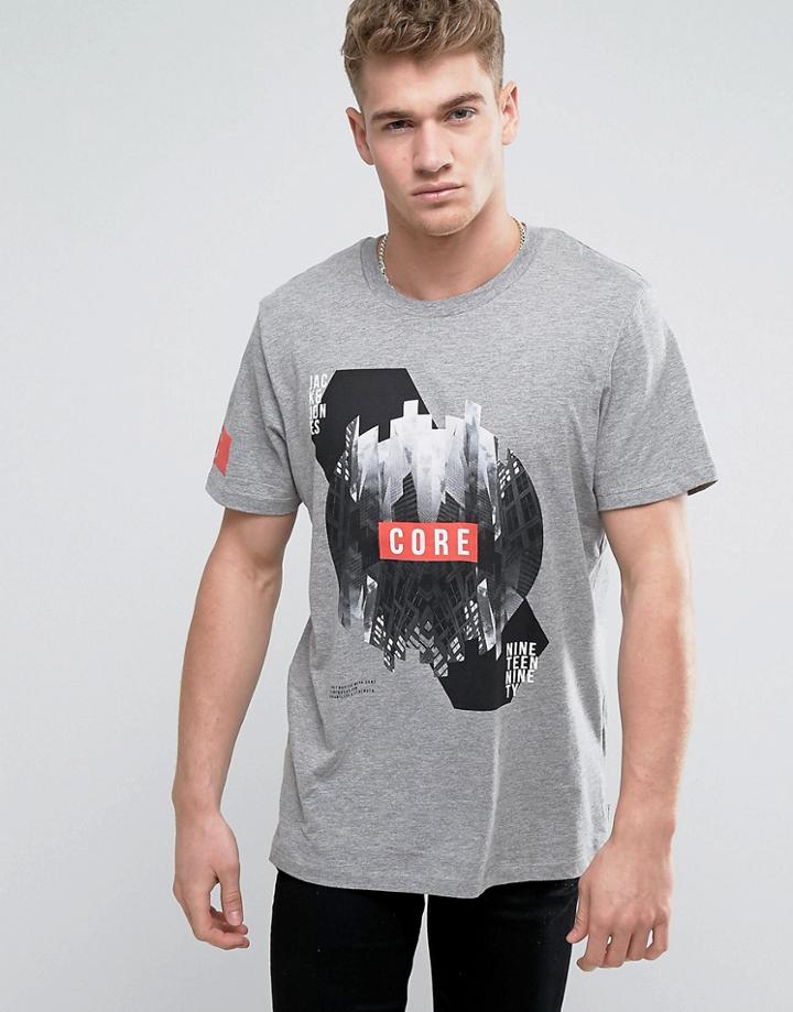 Jack & Jones Core Logo T-shirt - Gray