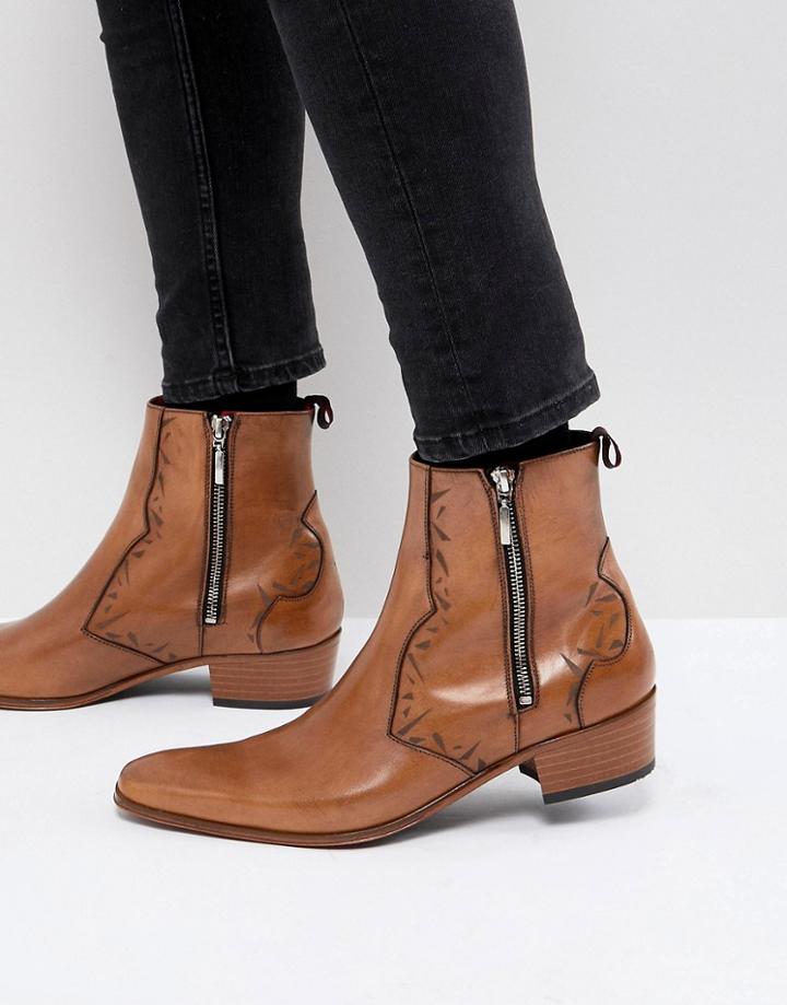 Jeffery West Carlito Chelsea Boots In Tan - Tan