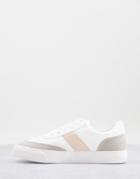 London Rebel Beige Side Stripe Lace Up Sneakers-neutral