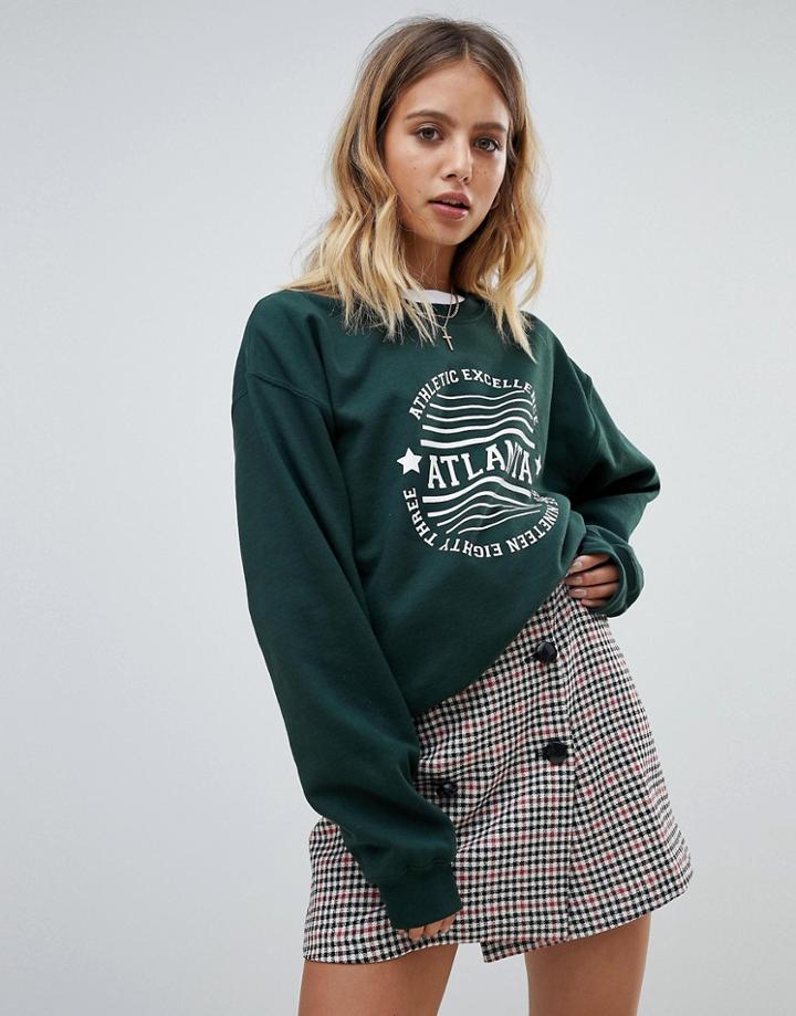 Daisy Street Atlanta Sweatshirt - Green