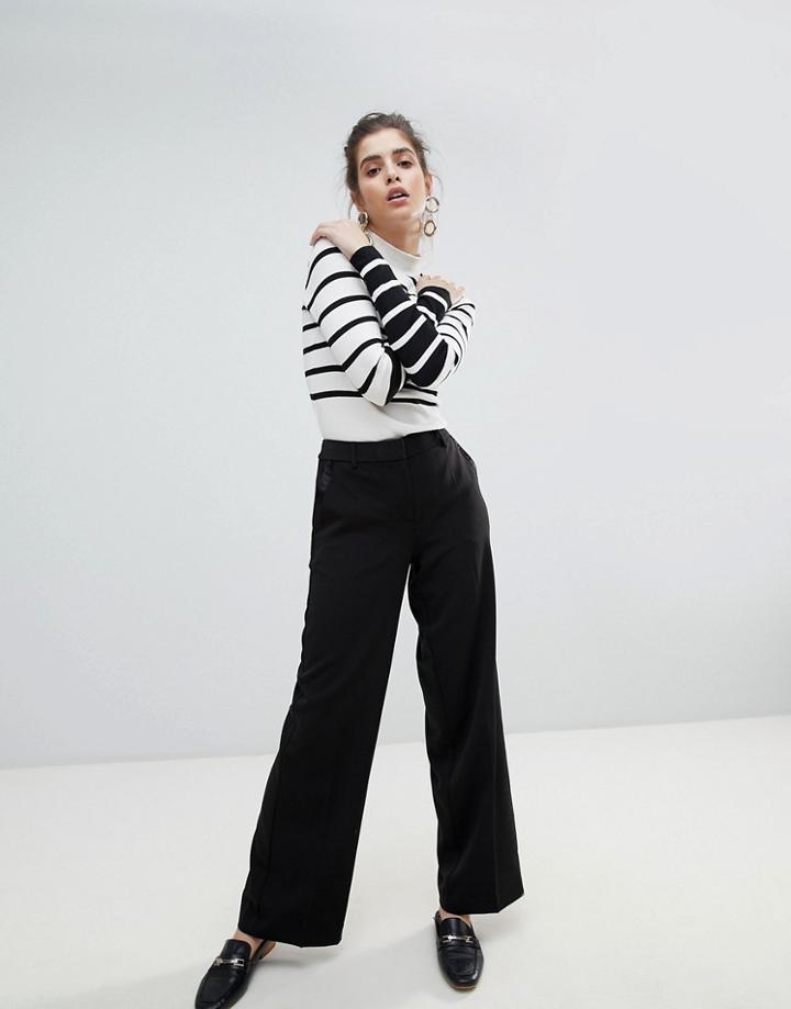 Vila Tailored Wide Leg Pants - Black