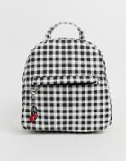 Yoki Backpack In Gingham Print - Multi