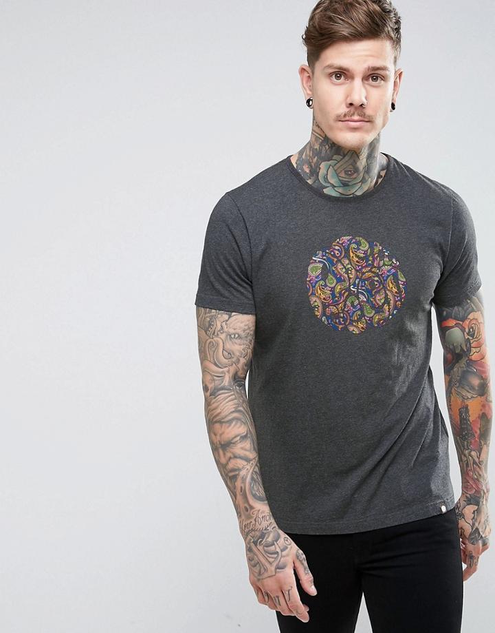 Pretty Green Thornley Logo T-shirt In Gray - Gray
