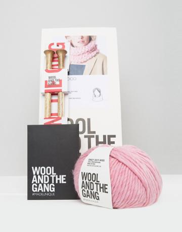 Wool & The Gang Diy Lil Infinity Scarf Kit - Pink