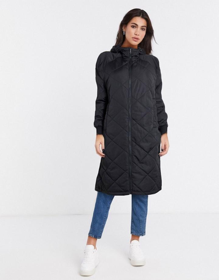 Selected Maddy Quilted Coat In Black