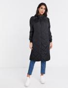 Selected Maddy Quilted Coat In Black