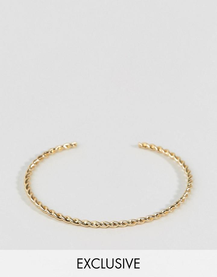 Designb London Chain Cuff Bracelet In Gold Exclusive To Asos - Gold