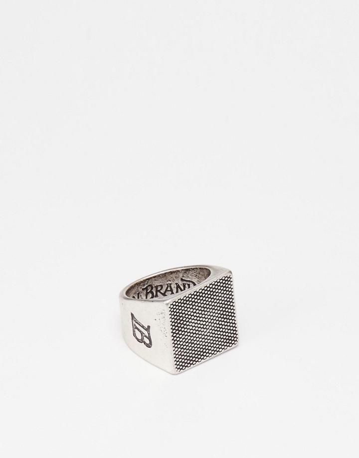 Icon Brand Premium Signet Ring In Silver - Silver