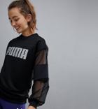 Puma Exclusive To Asos Mesh Sleeve Sweatshirt - Black