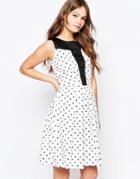 Closet Spot Flare Dress With Contrast Panel
