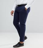 Asos Design Plus Skinny Smart Pants In Navy