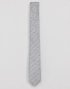Twisted Tailor Tie With Geometric Jacquard - Gray