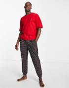 Calvin Klein Ck One Sleep T-shirt And Pants Set-black