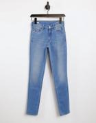 Kings Of Indigo High Rise Skinny Jeans In Light Wash Blue-blues