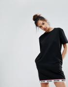 Moschino Logo Short Sleeve T-shirt Dress - Black