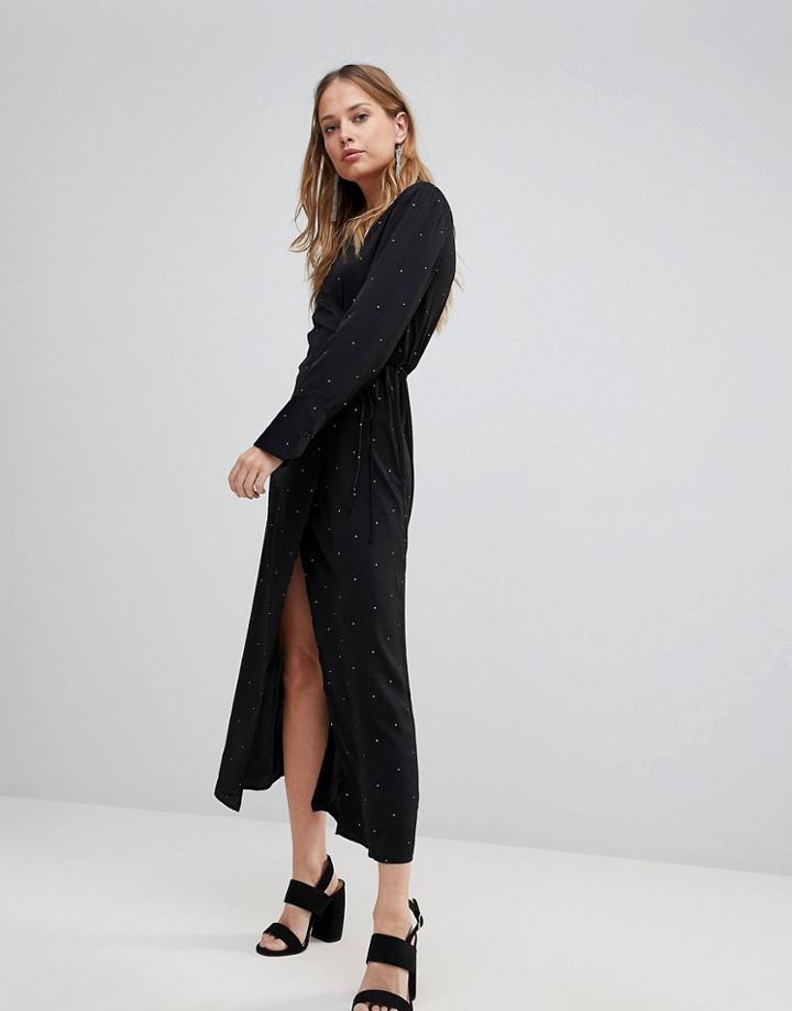 The Fifth Wave Wrap Maxi Dress - Black