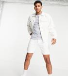 New Look Oversized Denim Jacket In Off White