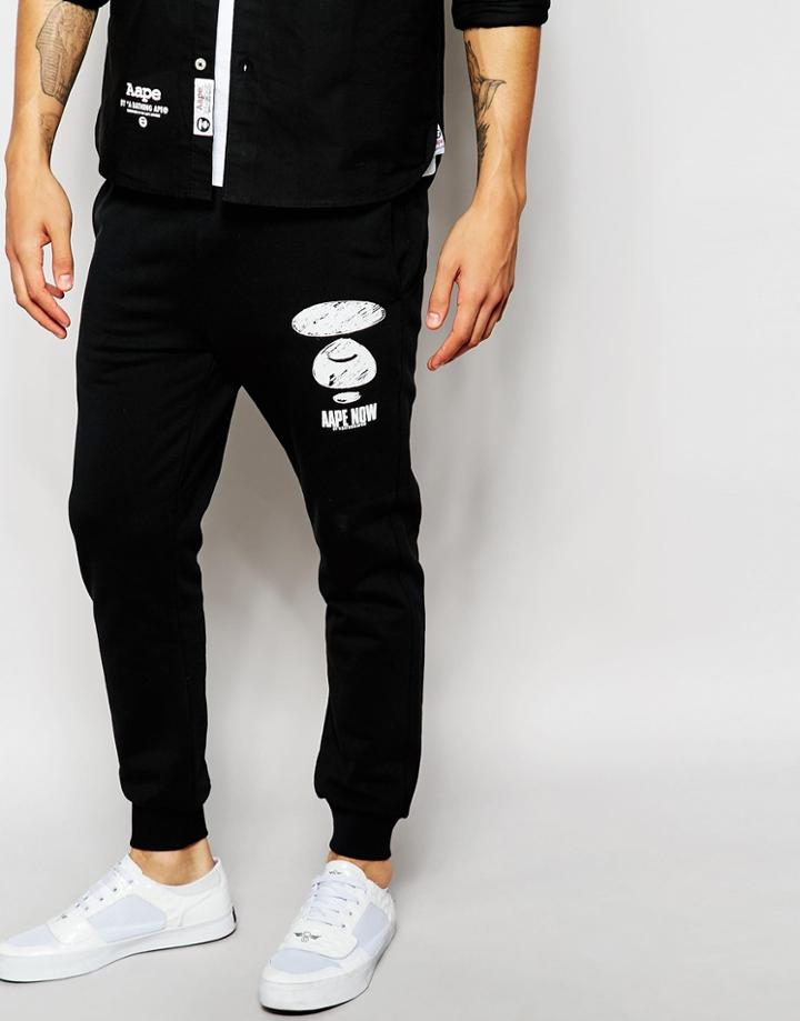 Aape By A Bathing Ape Joggers With Aape Badge Print - Black