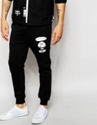 Aape By A Bathing Ape Joggers With Aape Badge Print - Black