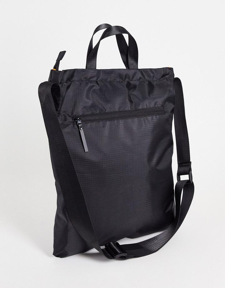 Consigned Crossbody Tote Bag In Black