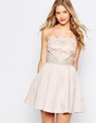Lipsy Bandeau Mini Prom Dress - Pink
