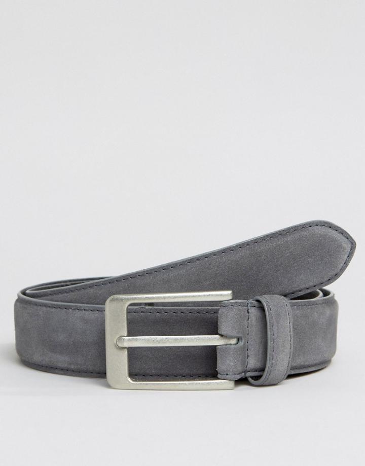 Barneys Suede Belt - Gray
