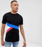 Another Influence Tall Contrast Color Block T-shirt - Black