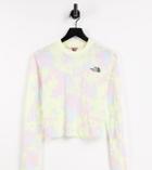 The North Face Cropped Long Sleeve T-shirt In Tie Dye Exclusive At Asos-multi