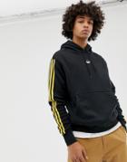 Adidas Originals Floating Stripe Hoodie In Black - Black