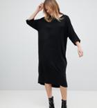 Monki Midi Jersey Dress - Black