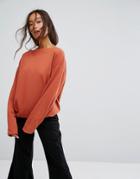 Weekday Neoprene Sweatshirt - Orange