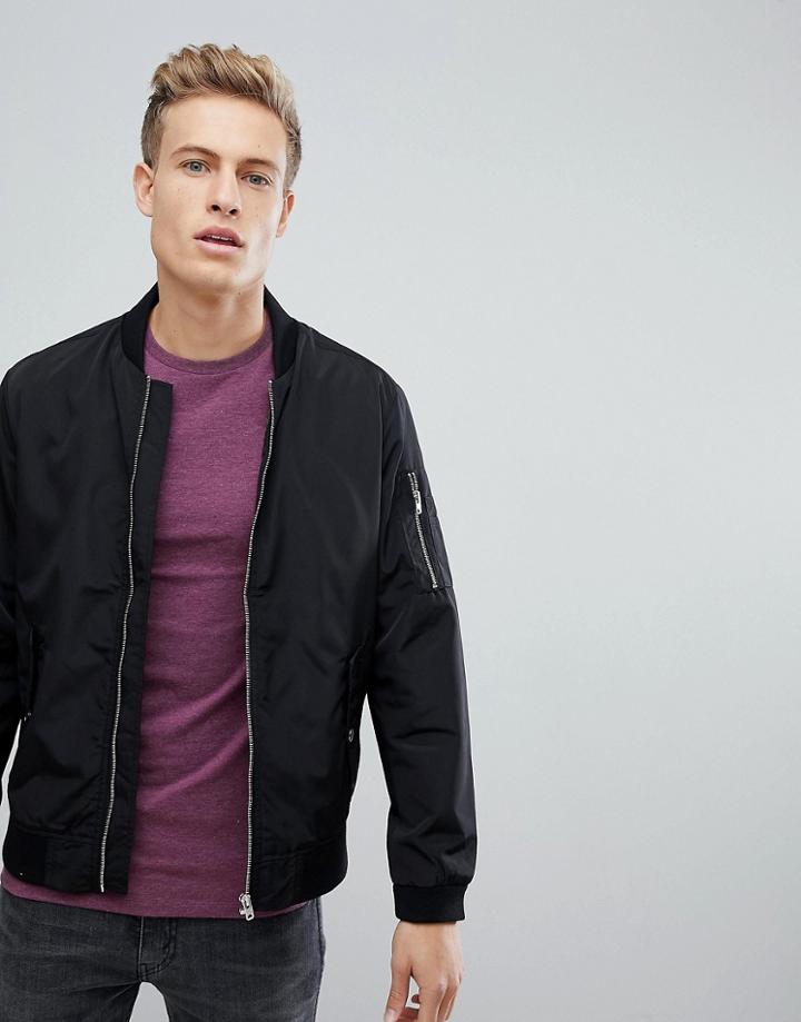Jack & Jones Core Bomber Jacket - Black