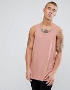 Brave Soul Drop Arm Hole Racer Back Tank - Pink