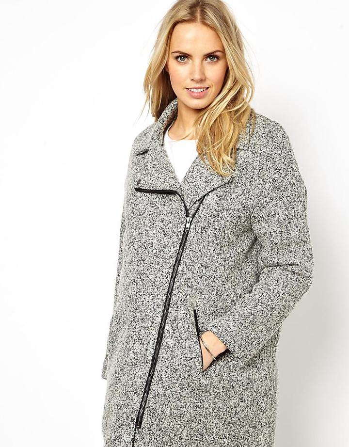 Asos Maternity Exclusive Biker Coat - Multi