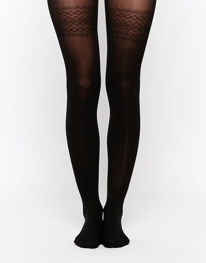 Asos 60 Denier High Waist Hourglass Support Tights - Black