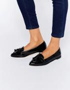 Carvela Magnum Tassle Point Flat Shoes - Black