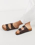 French Connection Double Strap Sandal-brown
