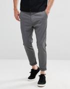 Selected Homme Smart Pants With Zip Ankle - Gray