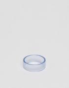 Asos Ring In Clear Semi Precious Look Stone - Transparent