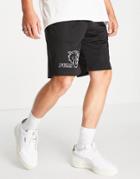 Puma Hoops Mesh Logo Shorts In Black