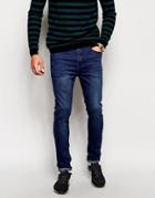 Dr Denim Jeans Leon Drop Crotch Slim Tapered Fit Night Shadow - Blue