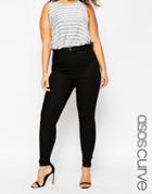 Asos Curve Rivington Jegging In Clean Black - Black