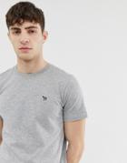 Ps Paul Smith Slim Fit Zebra Logo T-shirt In Gray Marl